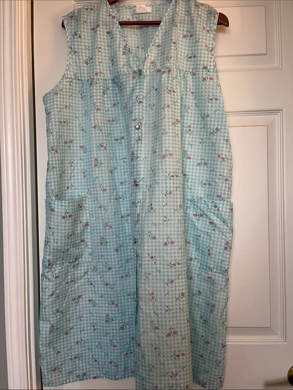 LOTI FASHION | Floral Pattern Button Up Night Gown 3X